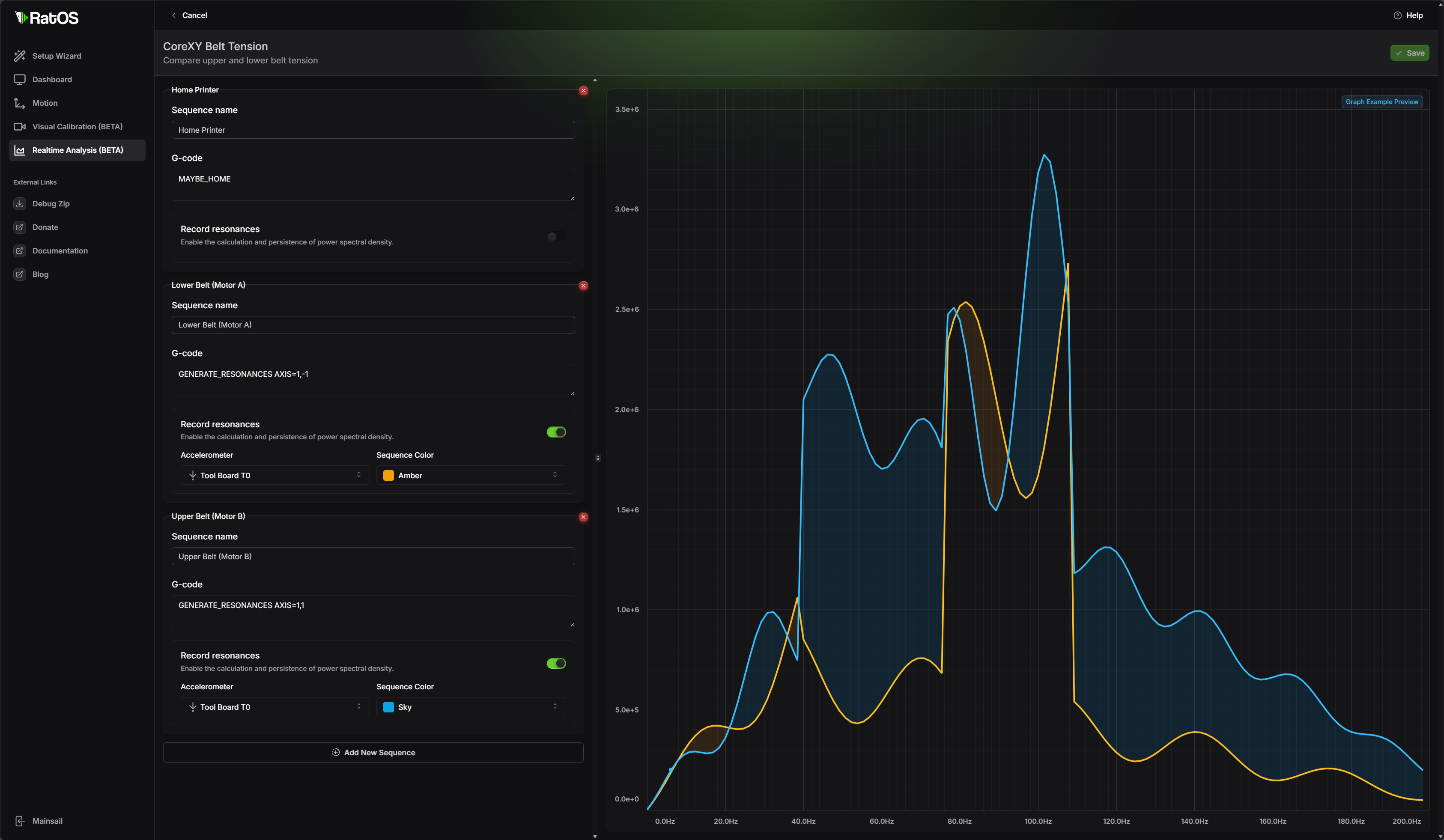 Realtime Analysis Tool - Belt Tensioning Macro